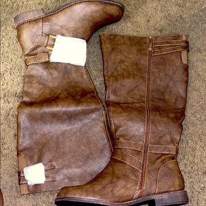 Wide width knee high boots